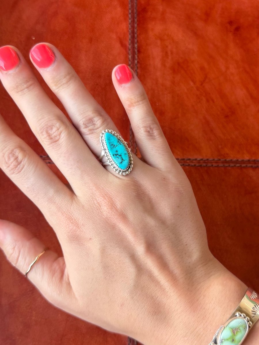 Carpenter Sleeping Beauty Turquoise Ring - Horseshoe J & Co.