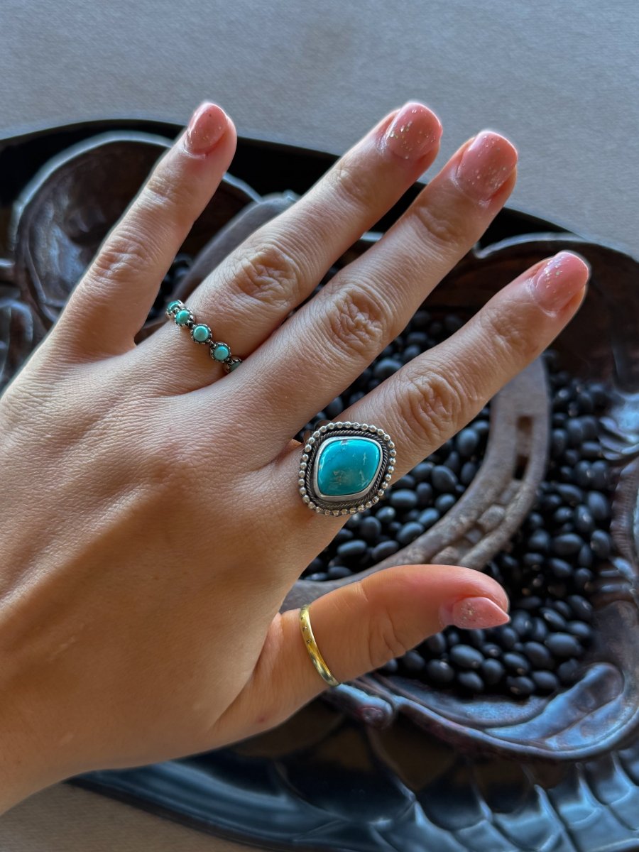 Carried Away Adjustable Turquoise Ring - Wooten's