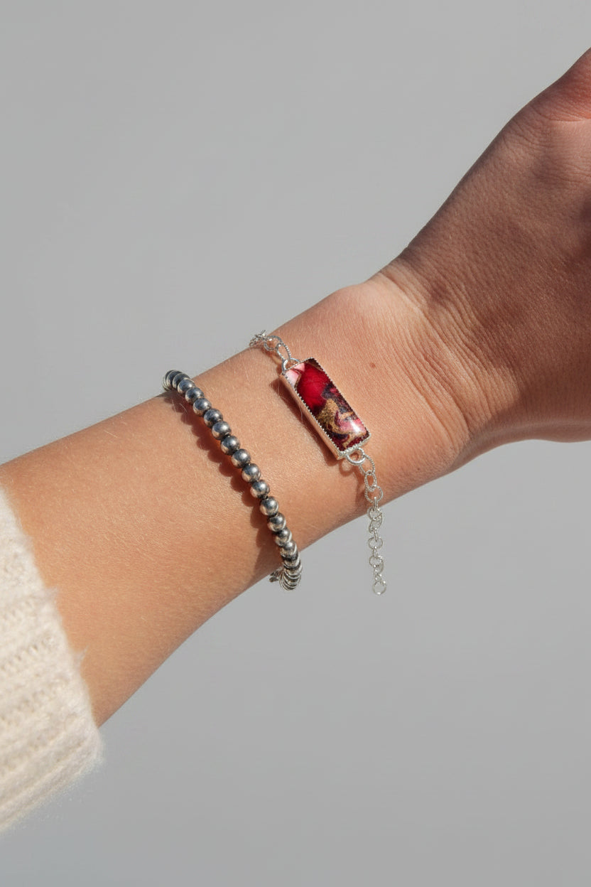 Chambers Rose Dahlia Horizontal Chain Bracelet - Wooten's