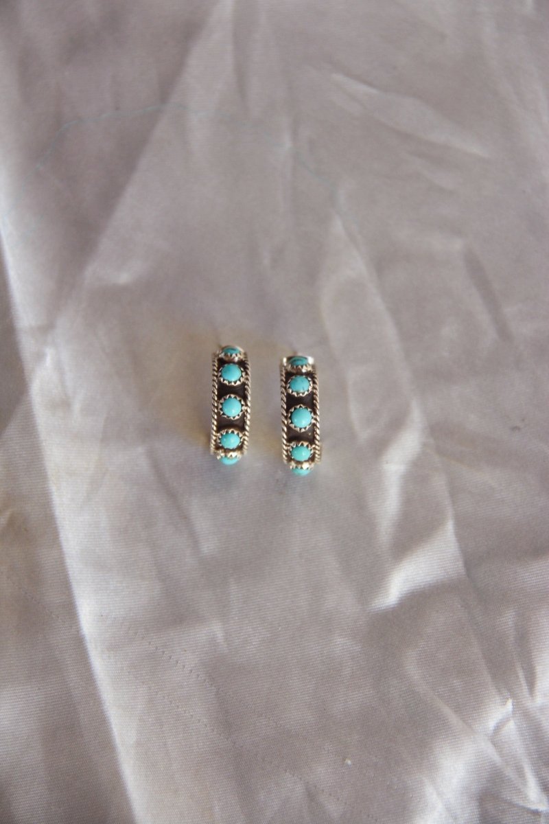 Charco Turquoise Hoop Earrings - Horseshoe J & Co.