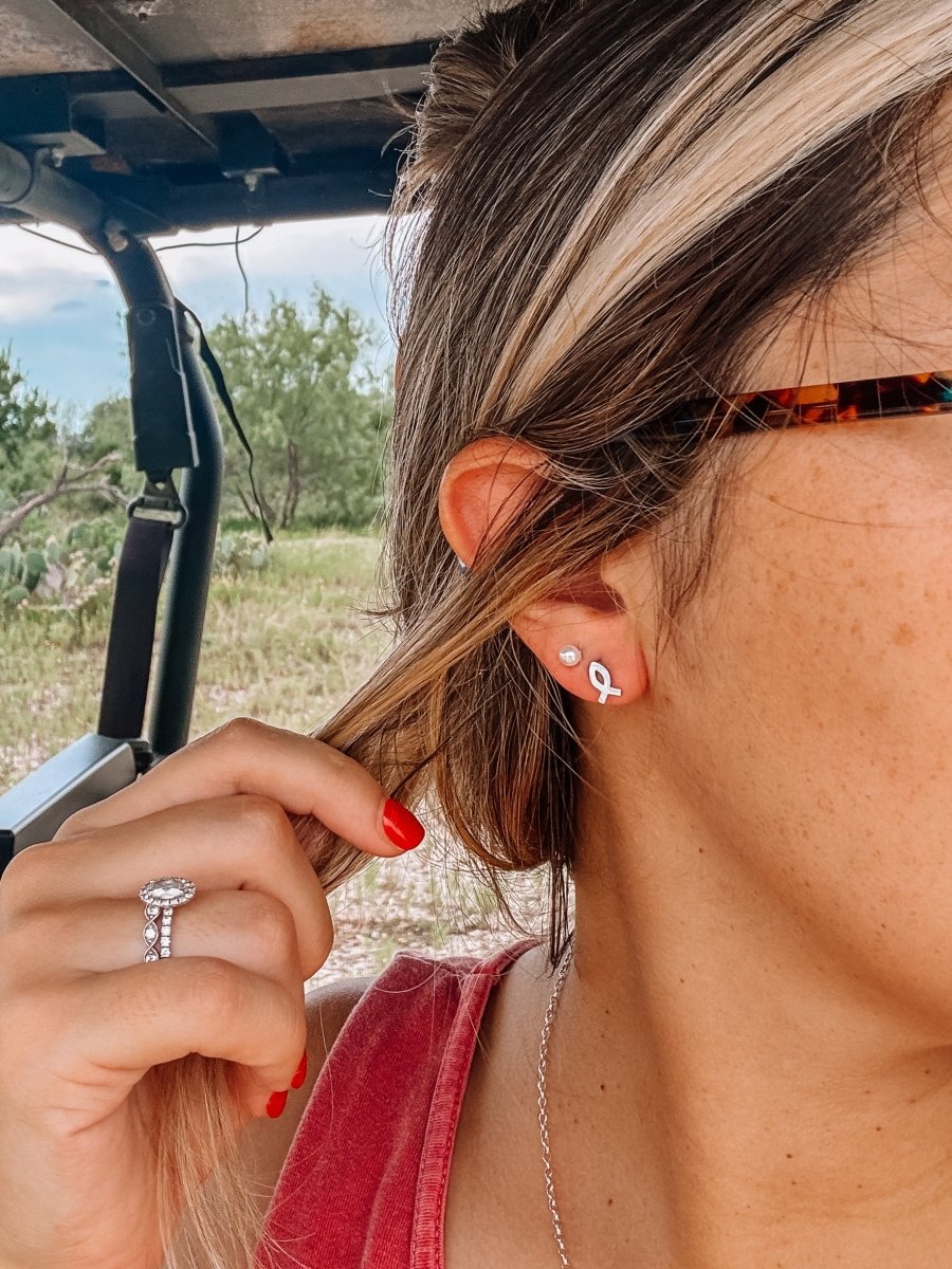 Christian Fish Stud Earring - Horseshoe J & Co.