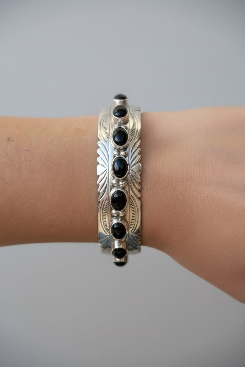 Cochise Black Onyx Cuff Bracelet - Wooten's