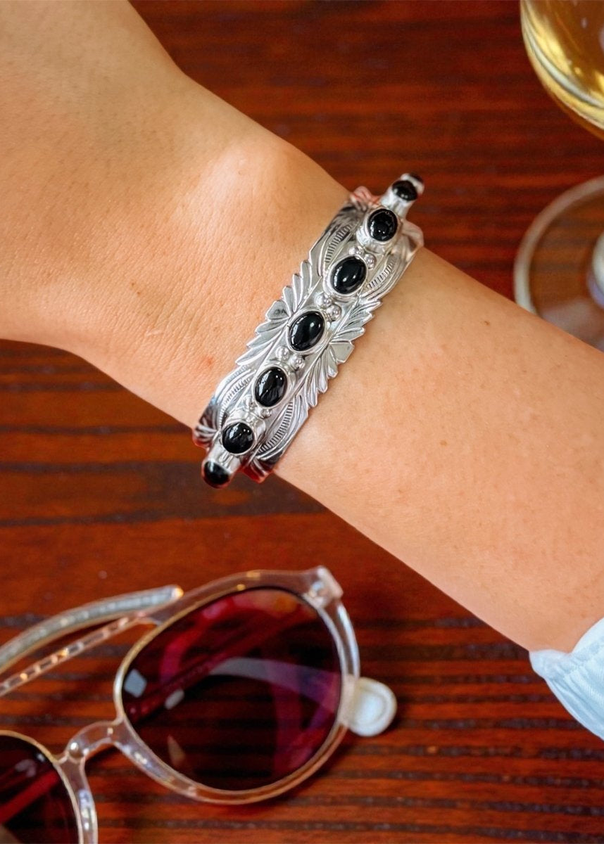 Cochise Black Onyx Cuff Bracelet - Wooten's