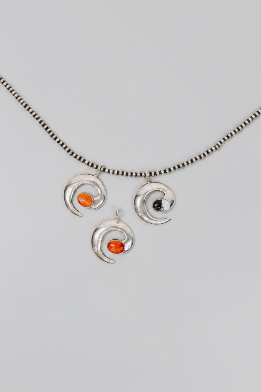 Cowan White Buffalo or Orange Spiny Oyster Necklace Pendant - Wooten's