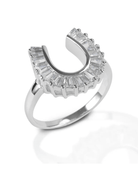 Cowgirl Luxe Baguette Horseshoe Ring - Wooten's