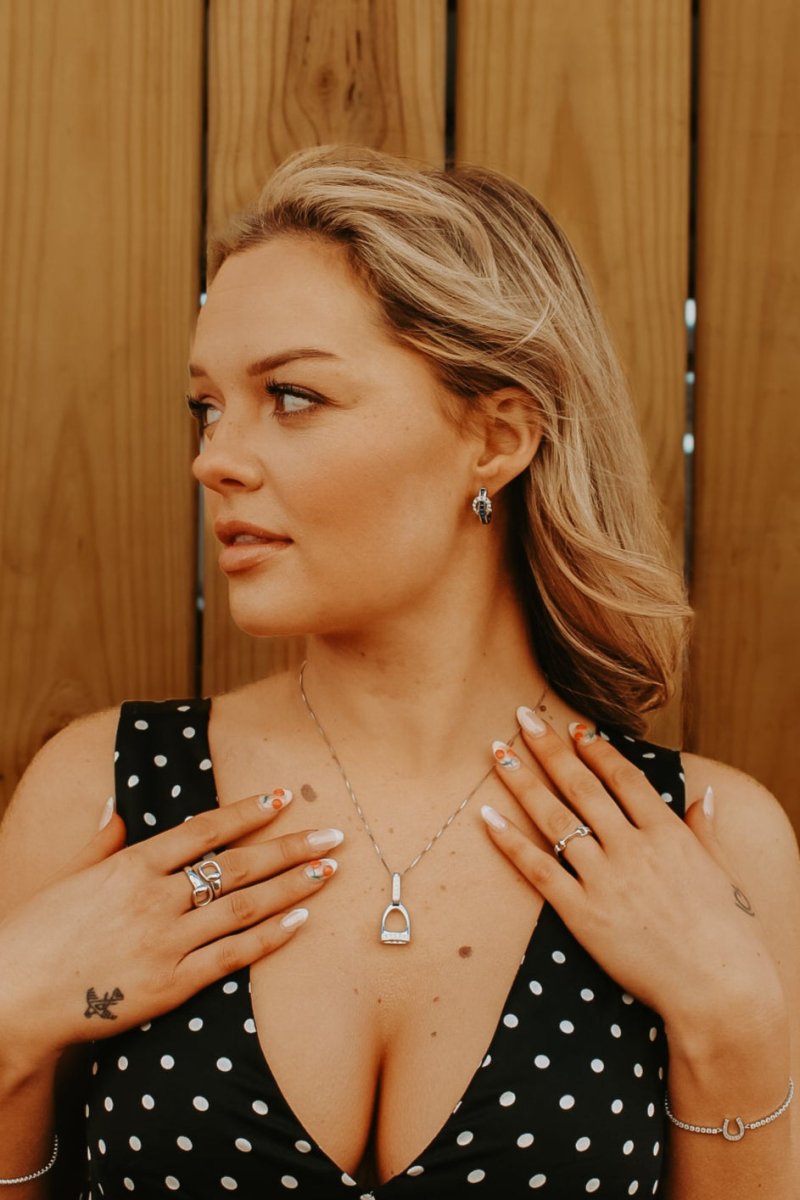 Cowgirl Luxe Blue Buckle Hoop Earrings - Horseshoe J & Co.