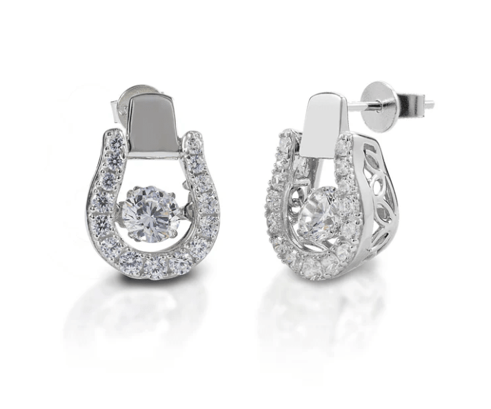 Cowgirl Luxe Dancing Stone Stirrup Earrings - Wooten's
