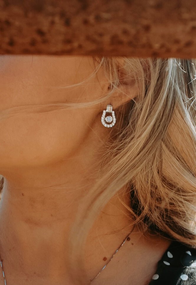 Cowgirl Luxe Dancing Stone Stirrup Earrings - Wooten's