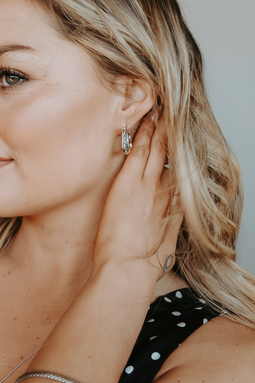Cowgirl Luxe Engraved Stirrup Earrings - Wooten's