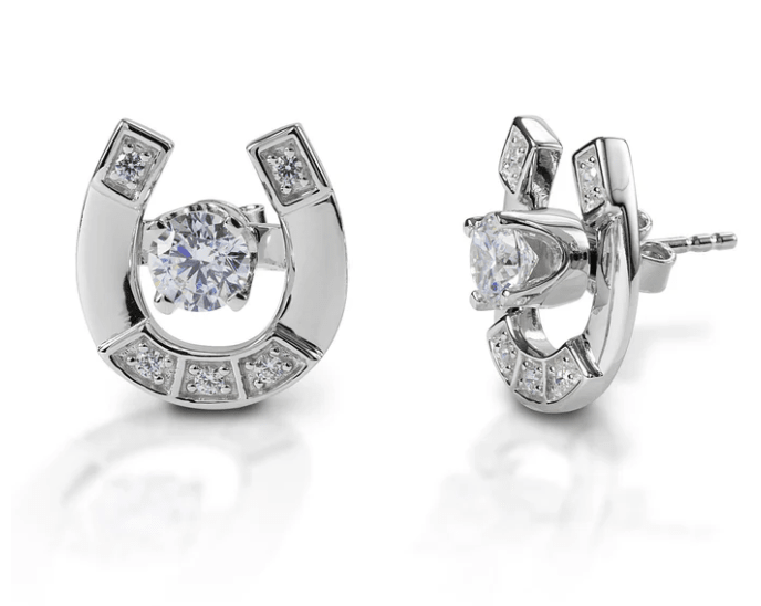 Cowgirl Luxe Stud Earrings with Horseshoe Jackets - Wooten's