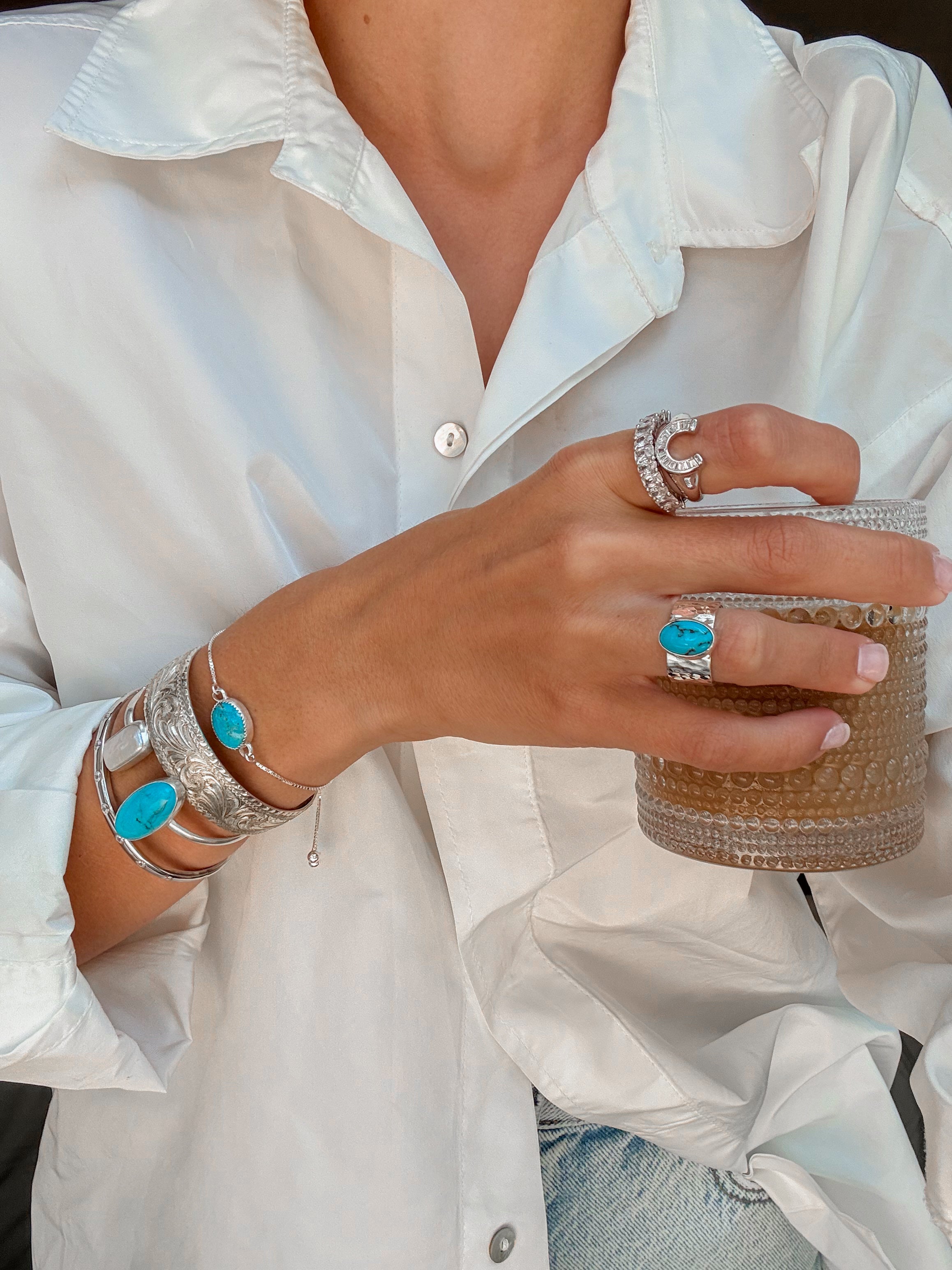 Cross Plains Turquoise Bracelet - bracelet - Wooten's