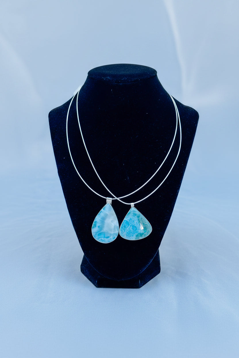 Cutler Bay Larimar Omega Necklace - Wooten's