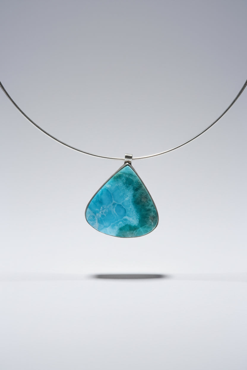 Cutler Bay Larimar Omega Necklace - Wooten's