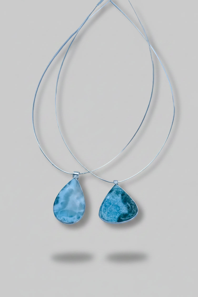 Cutler Bay Larimar Omega Necklace - Wooten's
