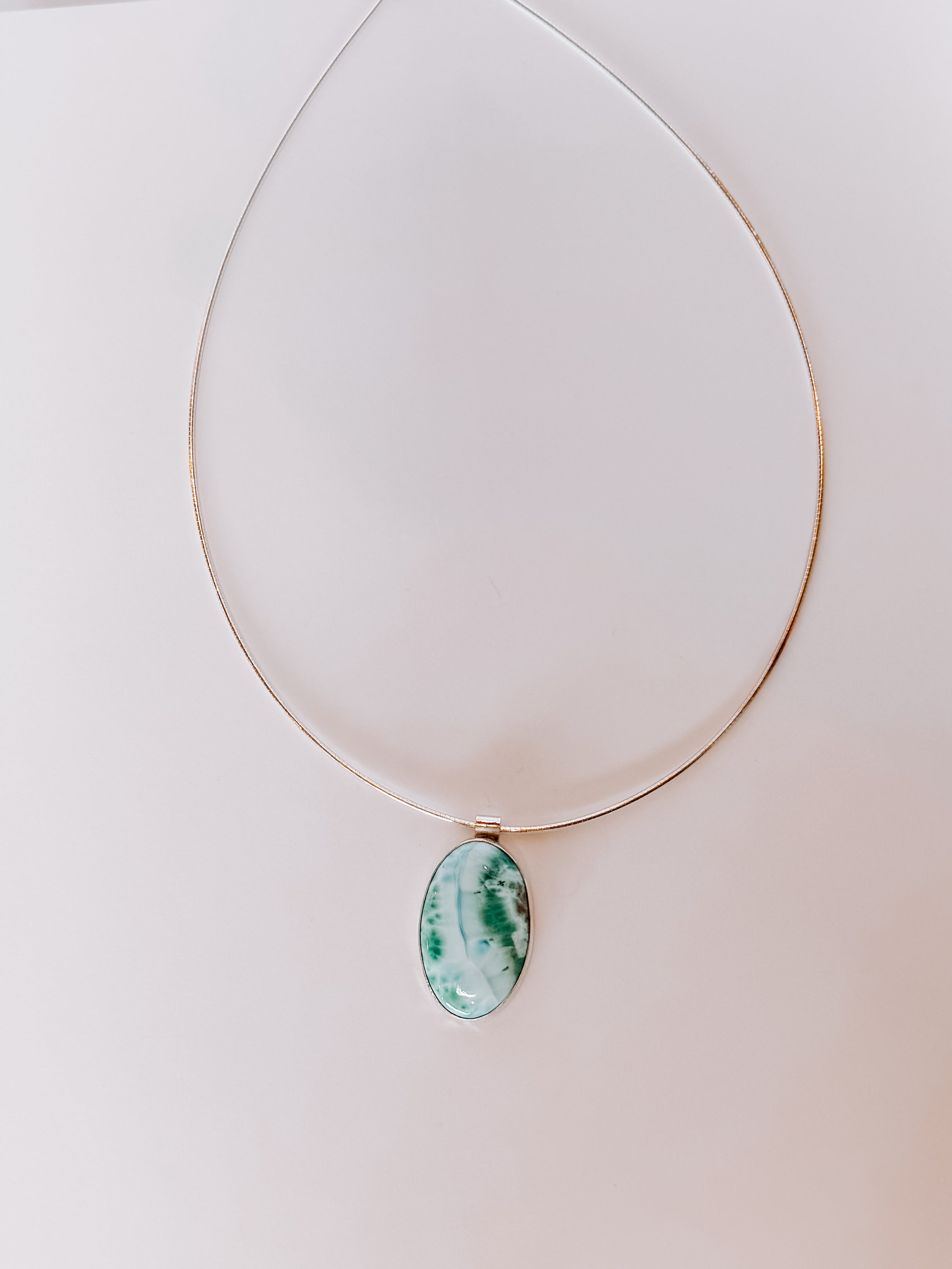 Cutler Bay Larimar Omega Necklace - Wooten's