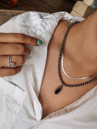 Cutter Black Onyx Necklace Pendant - Horseshoe J & Co.