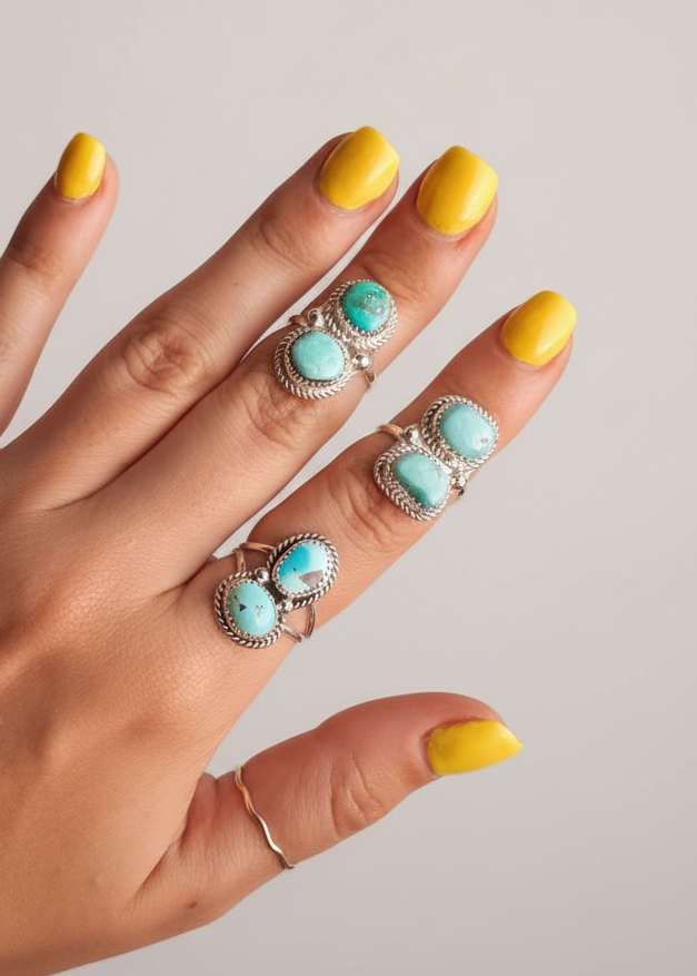 Dalhart 2 Stone Turquoise Ring - Wooten's