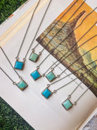 Damon Turquoise Square Necklace - Horseshoe J & Co.