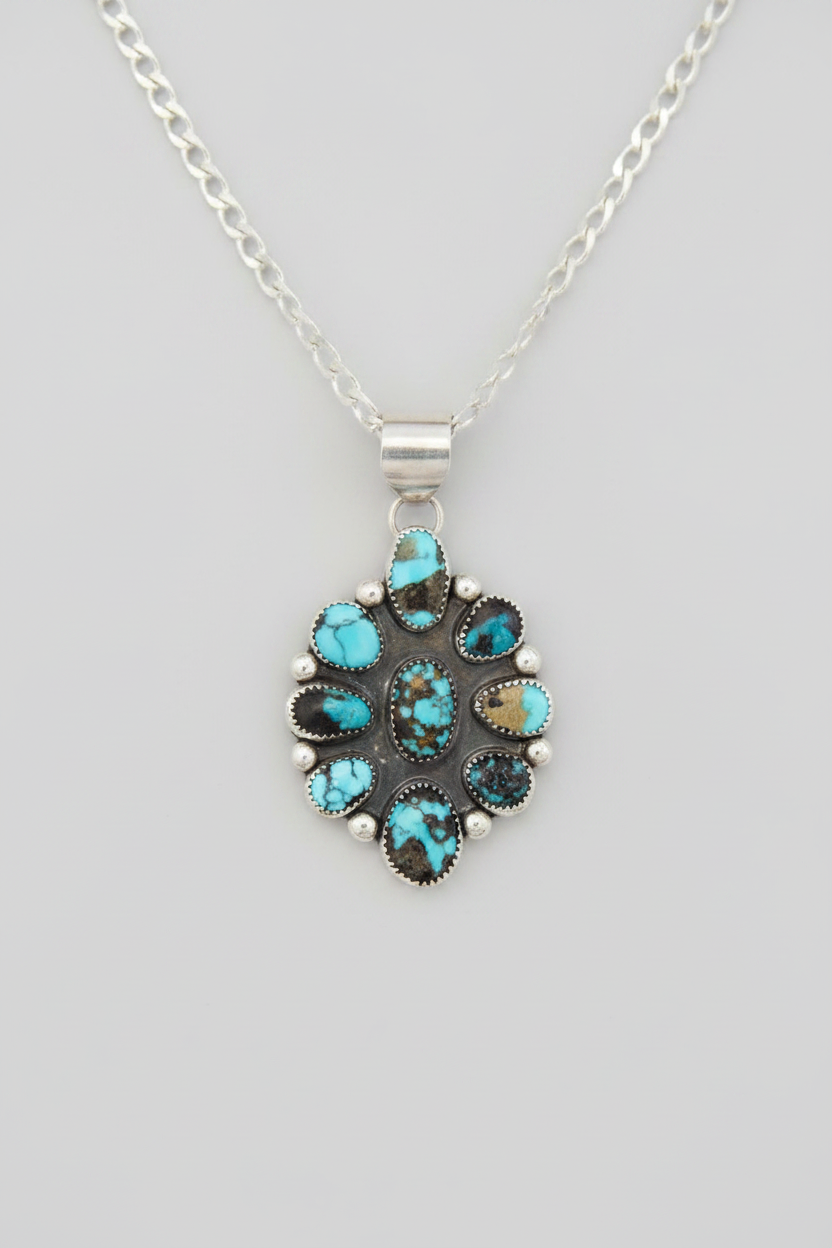 Dandridge Turquoise Cluster Necklace - Wooten's