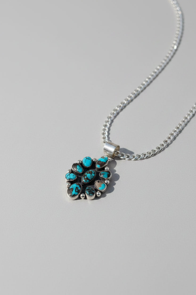 Dandridge Turquoise Cluster Necklace - Wooten's