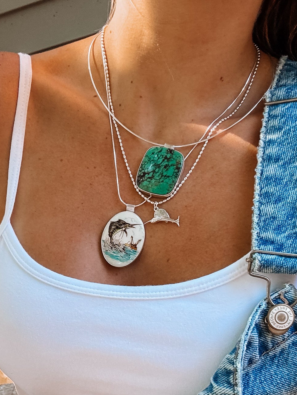Davie Turquoise Omega Necklace - Wooten's