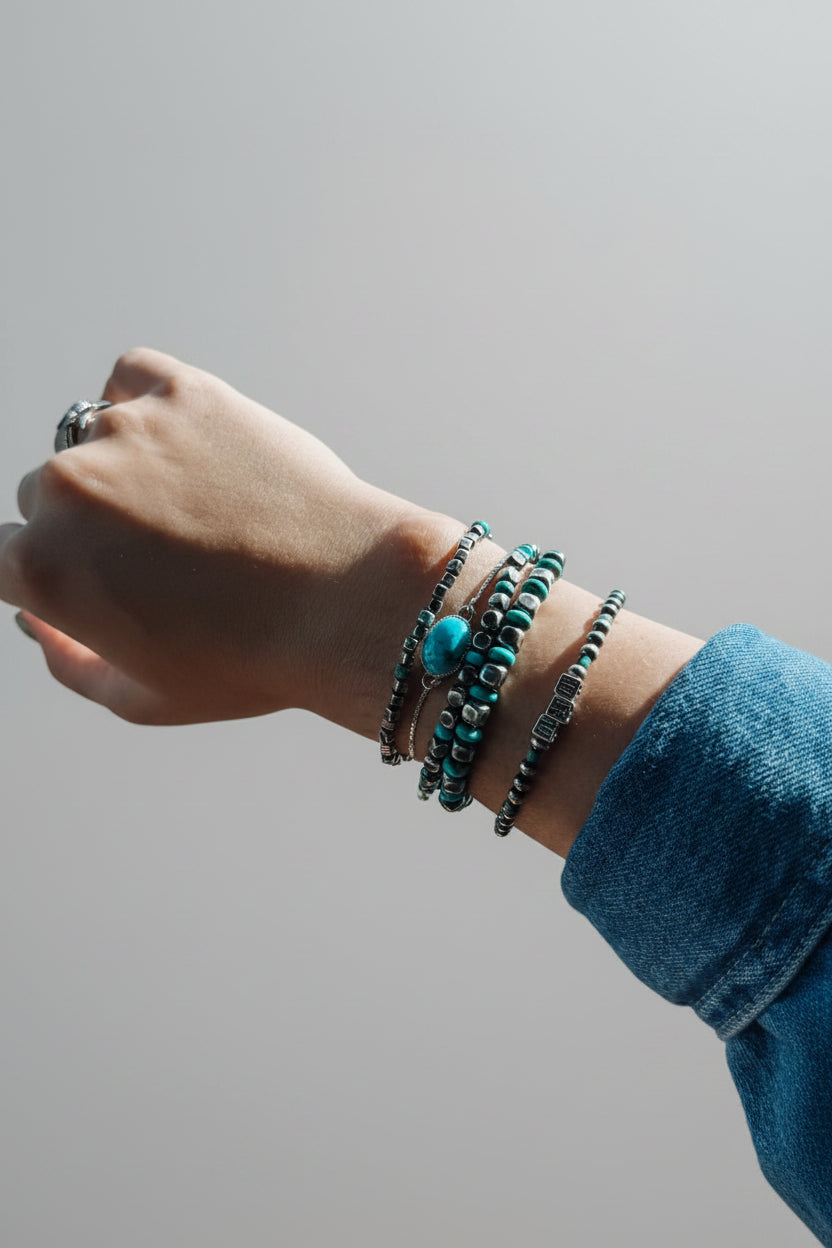 Dayton Sterling Silver With Turquoise Box Pearls - Wooten's