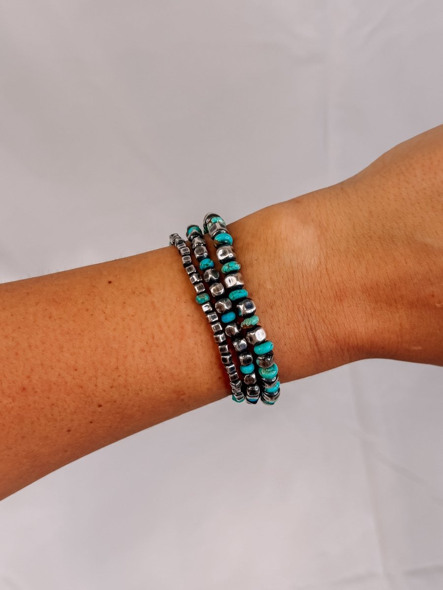 Dayton Sterling Silver With Turquoise Box Pearls - Wooten's