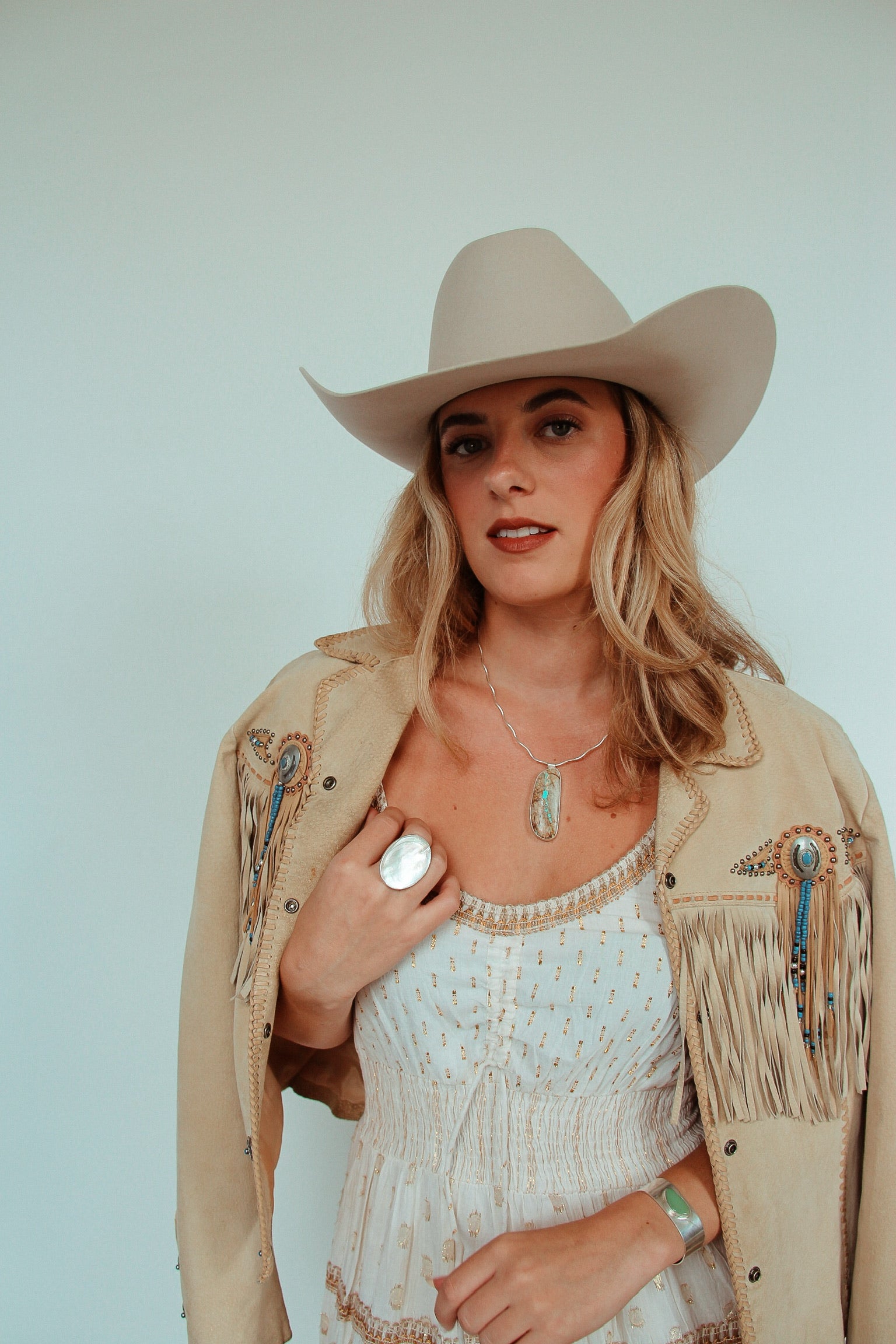 Destin Mother of Pearl Adjustable Ring - Wooten's