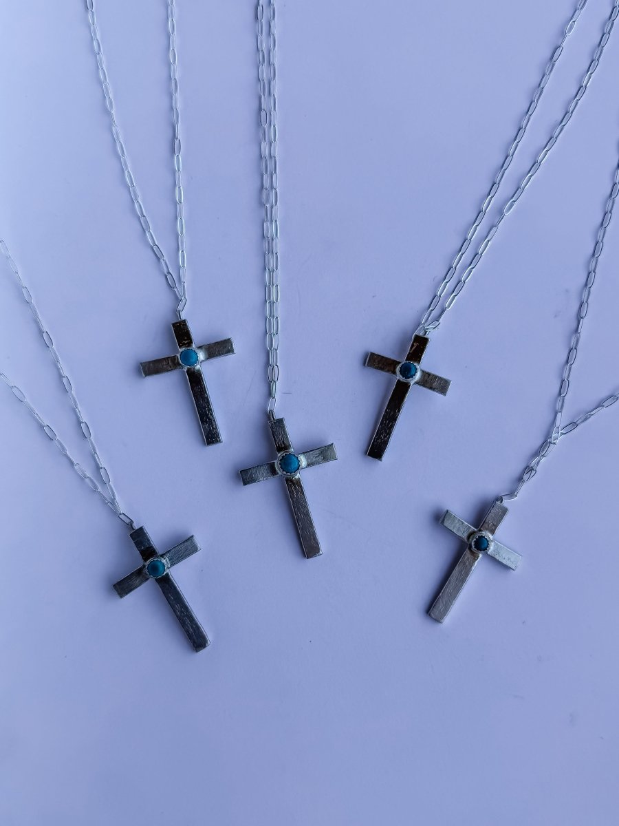 Devine Turquoise Cross Necklace - Horseshoe J & Co.