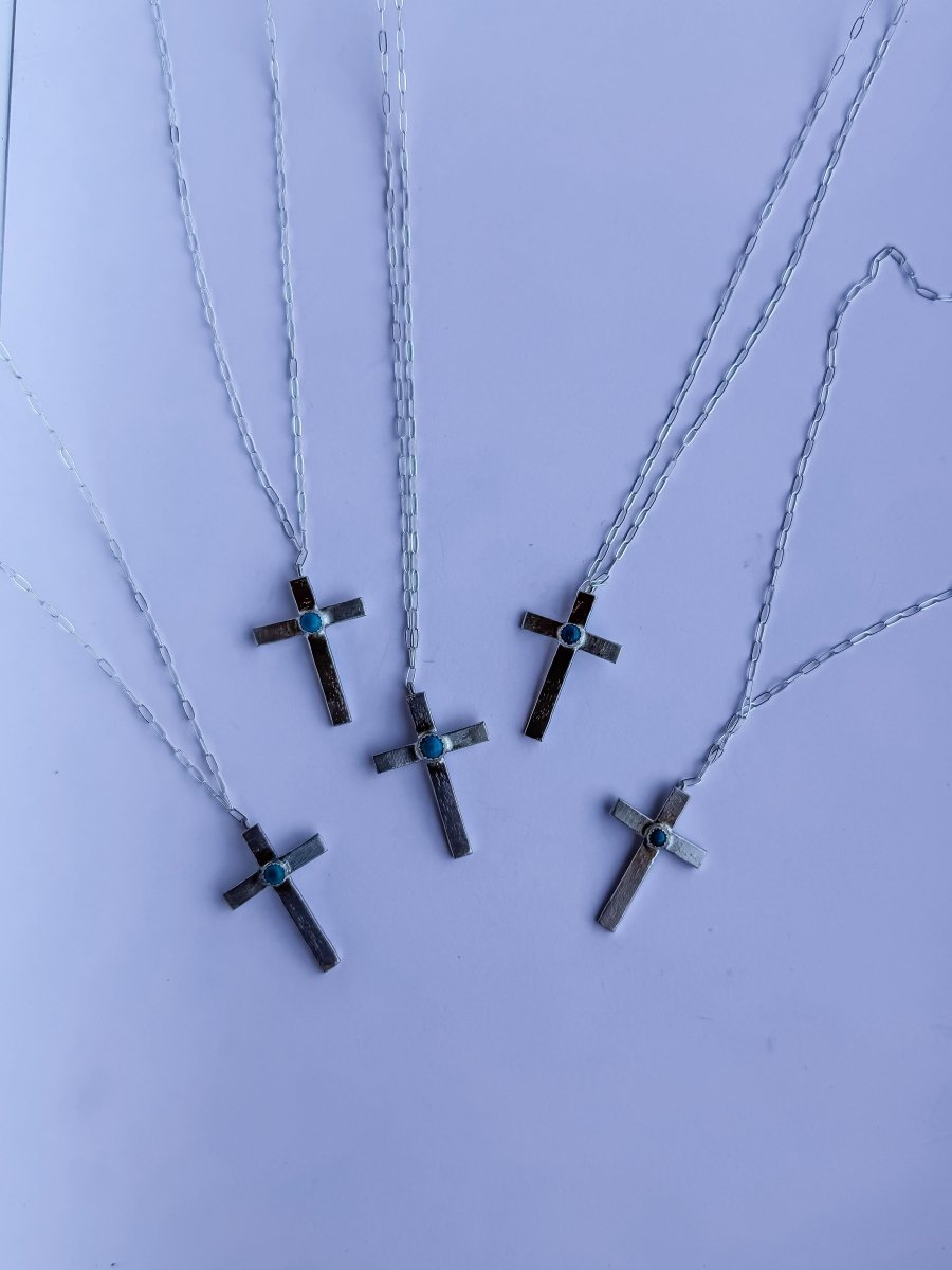 Devine Turquoise Cross Necklace - Horseshoe J & Co.