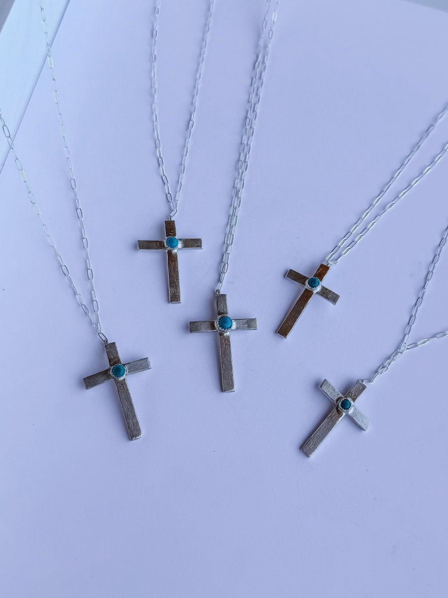 Devine Turquoise Cross Necklace - Horseshoe J & Co.