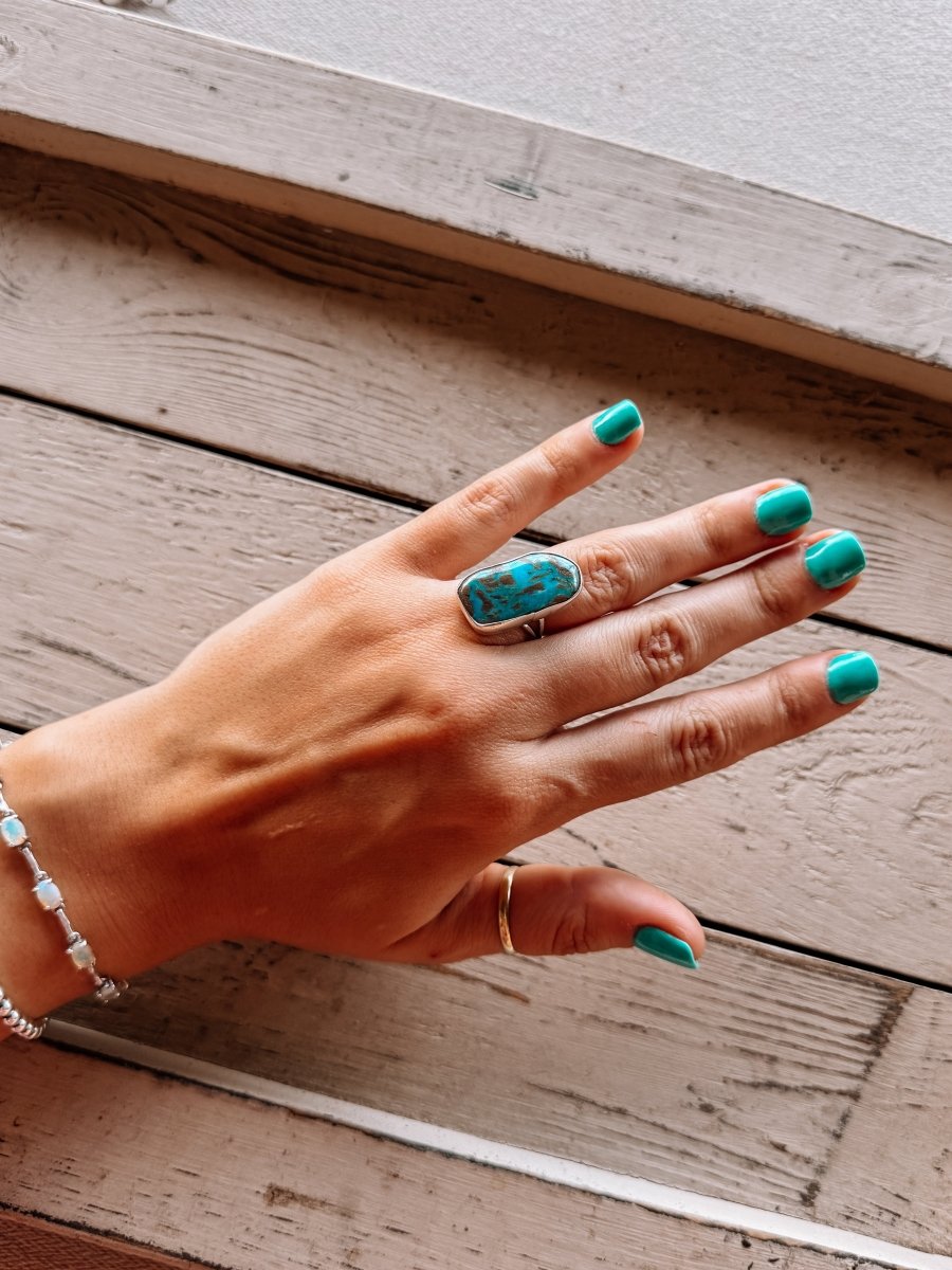 Didn't It Rain Turquoise Ring - Horseshoe J & Co.