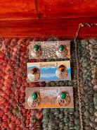 Donie Malachite/Tiger Eye Earrings - Wooten's