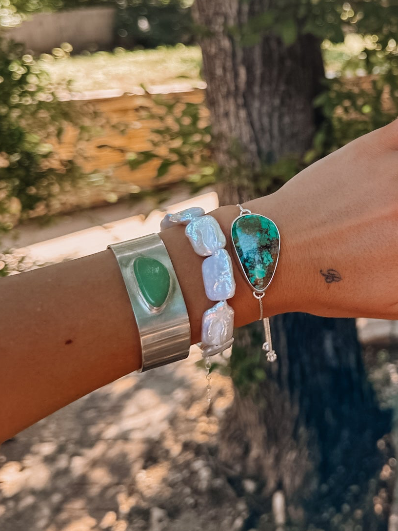 Doral Wide Turquoise Cuff Bracelet - Wooten's