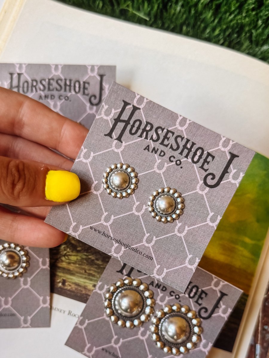 Dover Silver Earrings - Small - Horseshoe J & Co.