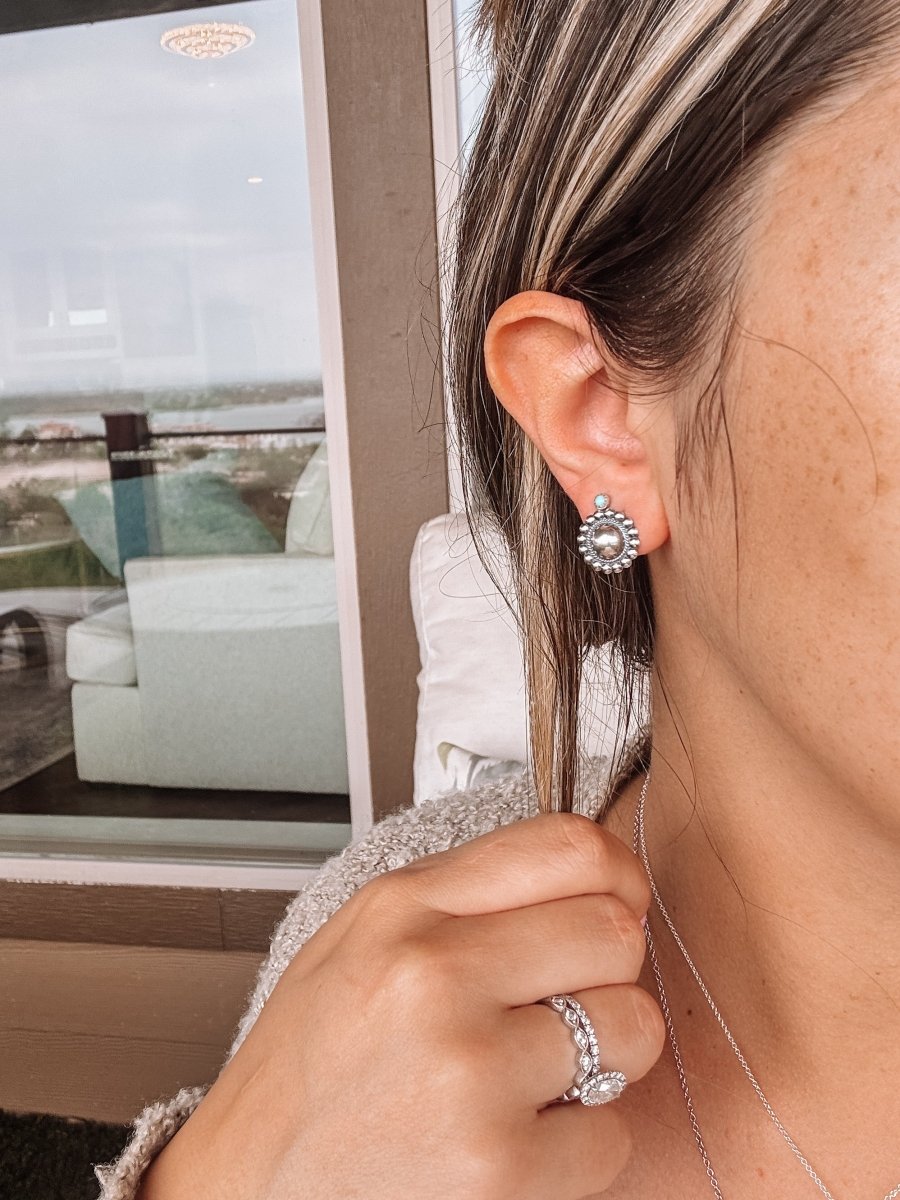 Dover Silver Earrings - XSmall - Horseshoe J & Co.