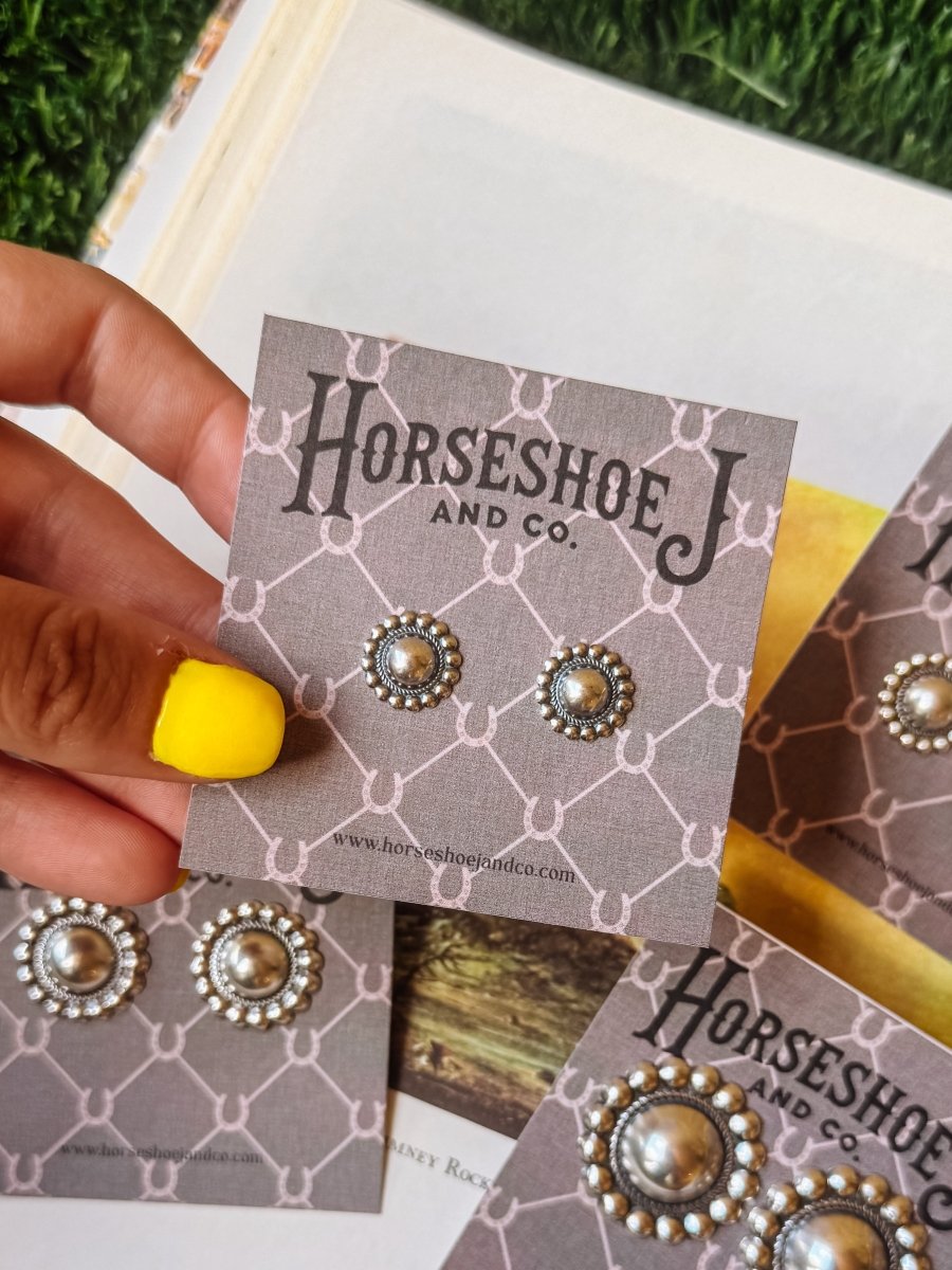 Dover Silver Earrings - XSmall - Horseshoe J & Co.