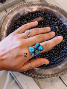 Drifter Adjustable Turquoise Cluster Ring - Horseshoe J & Co.