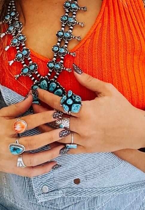 Drifter Adjustable Turquoise Cluster Ring - Wooten's