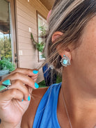 Ector Golden Hills Turquoise Earrings - earrings - Horseshoe J & Co.
