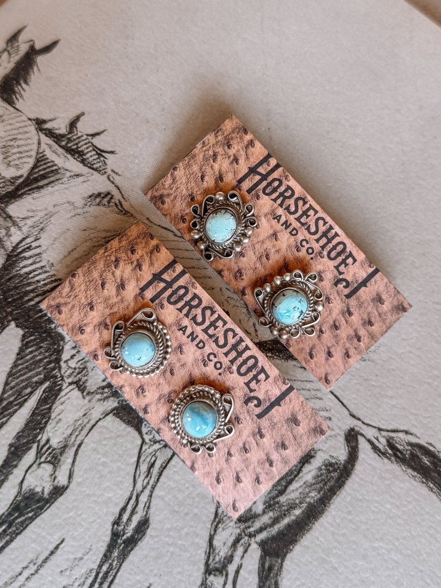 Ector Golden Hills Turquoise Earrings - earrings - Horseshoe J & Co.