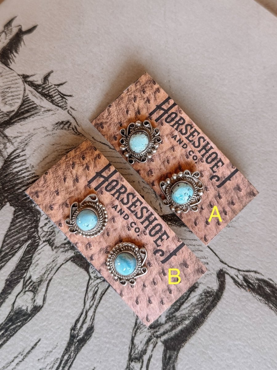 Ector Golden Hills Turquoise Earrings - earrings - Horseshoe J & Co.