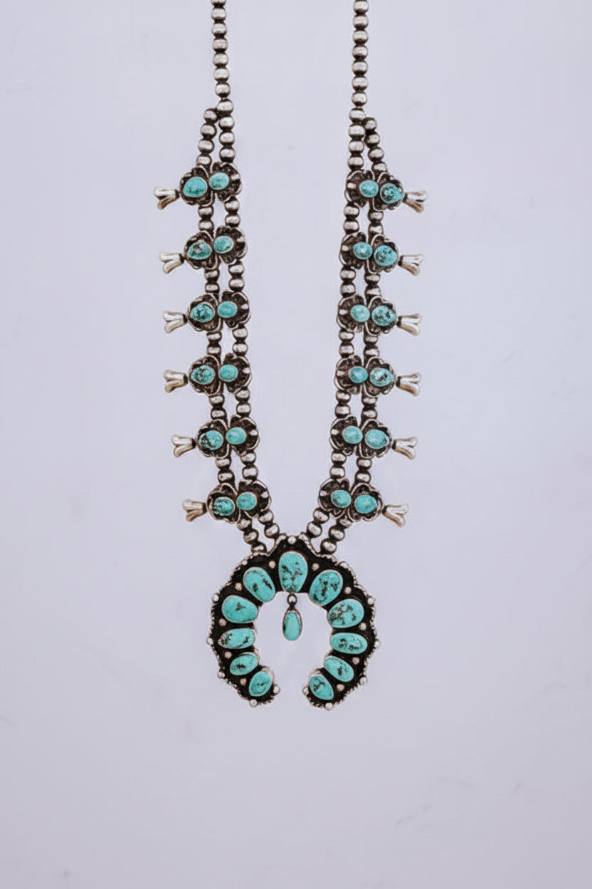 Elkton Turquoise Squash Necklace + Earring Set - Wooten's