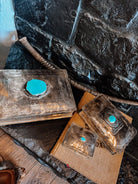 Ellis Stamped Box With Turquoise - Wooten's