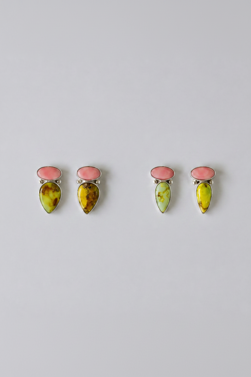 Emory Pink Conch and Palomino Earrings - Wooten's