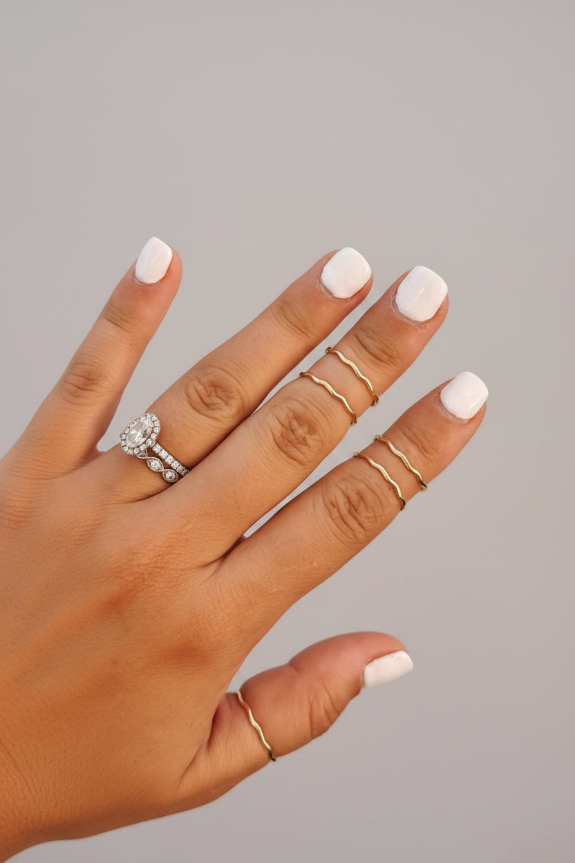 Evant Wavy Stacker Ring - Gold - Wooten's