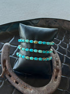 Even Cowgirls Get The Blues Turquoise Tennis Bracelet - Horseshoe J & Co.