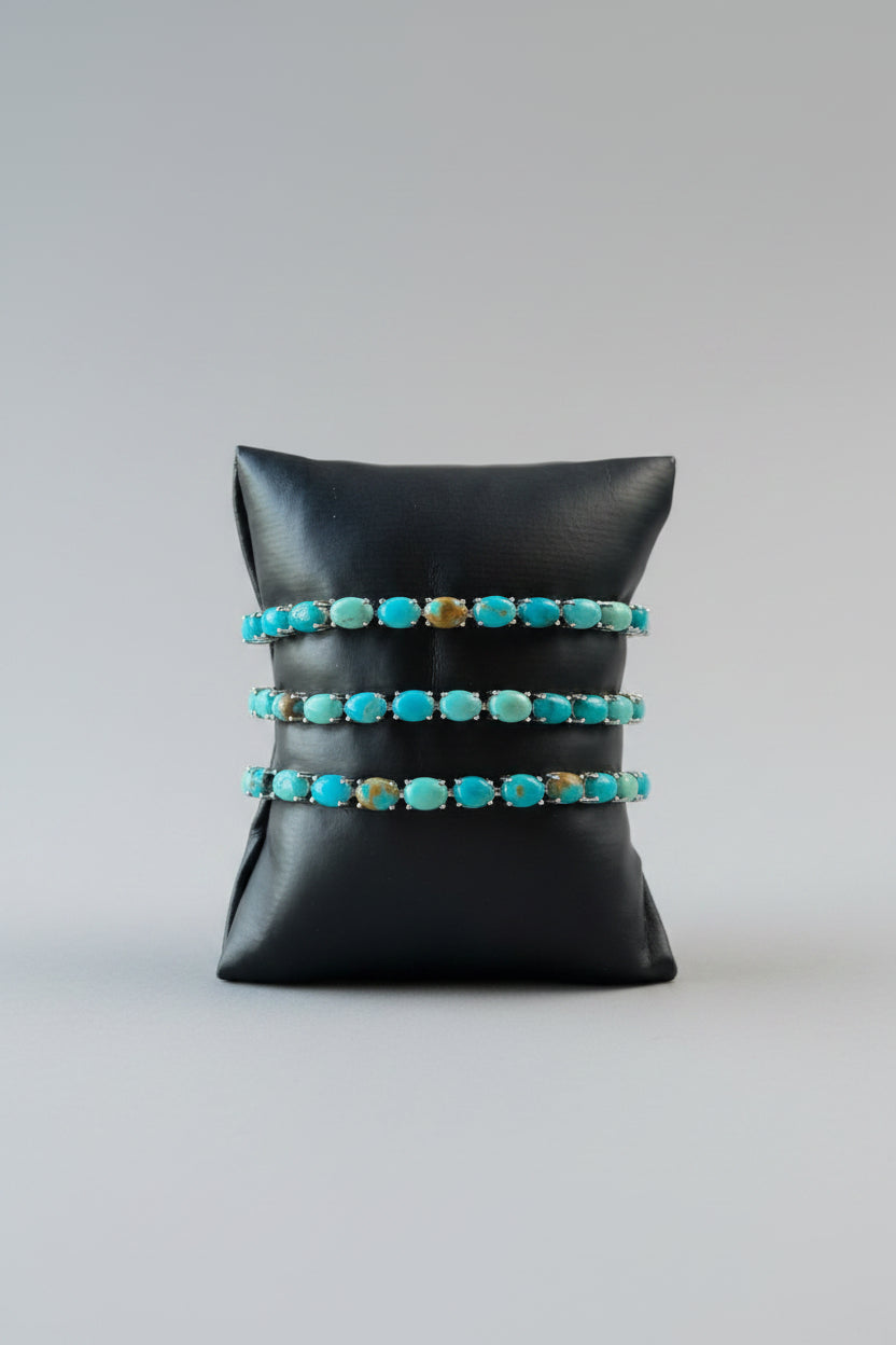 Even Cowgirls Get The Blues Turquoise Tennis Bracelet - Wooten's