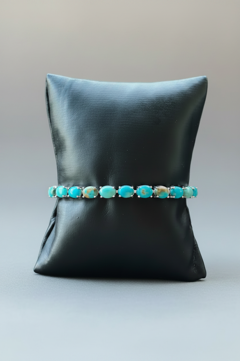 Even Cowgirls Get The Blues Turquoise Tennis Bracelet - Wooten's