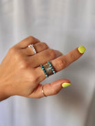 Farson Turquoise Hammered Ring - Wooten's